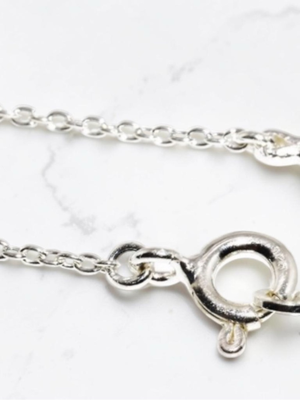 Solid 925 Sterling Silver CZ By The Yard Necklace 16in 7 Bezel Stations 4.5ctw - Picture 9 of 9